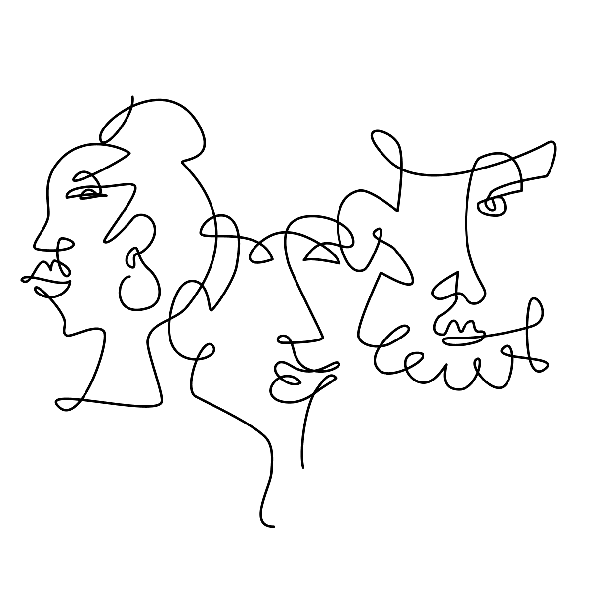 Line illustration of Team Leadership
