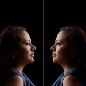Female founder portrait mirror image